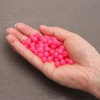BONNY BOXX 1000PCs 6MM Jelly Rose Acrylic Round Beads, Smooth Transparent Acrylic Balls, Plastic Resin Gumball Bubblegum Chunky Beads for Necklace & Bracelet Making, Crafting Supplies - color: Jelly Rose, size: 6MM