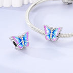 LAZA 925 Sterling Silver Charm for Bracelet Necklace Dangle Love Mom Butterfly Party Charm Beads Pendants DIY Jewelry for Women - color: Fantasy Butterfly
