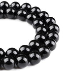 HAAMIIQII 30pcs 12mm Natural Black Onyx Stone Beads Round Loose Gemstone Beads for Jewelry Making Strand 15 Inch - color: Onyx, size: 12mm 30pcs
