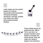 240pcs Opaque Acrylic Letter T Cube Beads White Plastic Alphabet Loose Spacer Square Beads 4-5mm for DIY Name Bracelet Necklace Jewelry Crafts Making Hole: 1.8mm - color: Letter T#White and Black