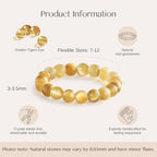 NLIEO Natural Gemstone Stretch Beaded Rings for Women Stackable Dainty Elastic Crystal Rings Jewelry - style: Golden Tigers Eye