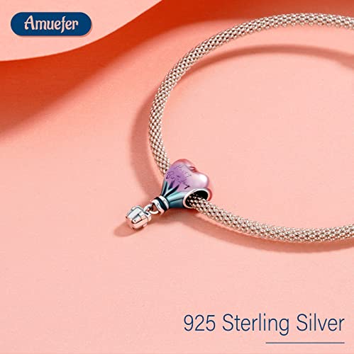 Mothers Day Birthday Number Love Family Friendship Graduation Auntie Grandma Dad Mom Charms for Pandora Bracelets Necklaces, Gifts Women, for Anniversary Valentines Christmas - style: Happy Birthday Air Balloon Charm