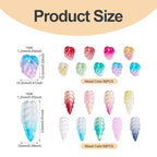 Beadthoven 120Pcs Transparent Glass Leaf Beads Mixed Color Leaf Shaped Crystal Beads Colorful Spring Summer Plant Bead Loose Gemstone Spacers for Jewelry Making DIY Bracelets Necklace Earrings Crafts - color: Leaf 2 styles