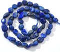 Blue Lapis Lazuli Pebble Nugget Oval Free Tumbled Stone 6-8mm Natural Gemstone Loose Beads Approx 15.5 inch for DIY Jewelry Making - color: Blue Lapis Lazuli