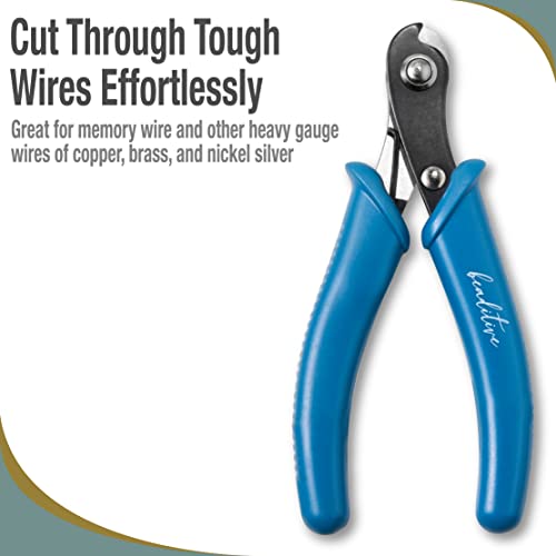 Beaditive Memory Wire Cutter | Jewelry Making, Beading, Crafting | High-Carbon Steel | 5-Inch (Lake Blue) - color: Lake Blue