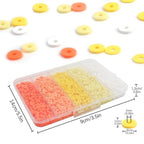 3500Pcs Yellow Clay Beads for Bracelets Making 6mm Heishi Polymer Clay Bead, Flat Round Disc for Jewelry Making Yellow Bead Making Kit - color: Yellow