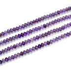 Adabele 15 Inch Natural Purple Amethyst Healing Gemstone 4mm x 3mm Tiny Small Faceted Round Rondelle Loose Beads Stone Spacer (115-125pcs) for Craft Jewelry Making GK-B3 - color: Amethyst, size: 4mm x 3mm - 15 inch/1 strand