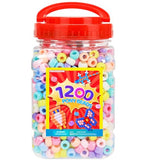 Praisebank Pony Beads, 1200pcs 6x9mm, Wholesale Beads, Bracelets Jewelry Making, Arts & Crafts(Candy) - color: Candy, size: Small Size