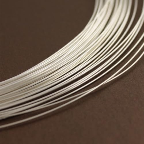 Adabele 10 Feet Authentic Sterling Silver Jewelry Wire Dead Soft Round Beading Wire (0.5mm/24 Gauge) Hypoallergenic Nickel Free for DIY Craft Jewelry Making SS281-0.5 - size: 0.5mm (24 gauge)