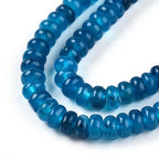 1 Strand Natural White Jade Rondelle Beads Strands Dyed Gemstone Beads Spacers for Jewelry Making Bracelets Necklace DIY Crafts 4.5x2.5~3mm 14.5" About 142~148pcs/strand Steel Blue - color: Steel Blue