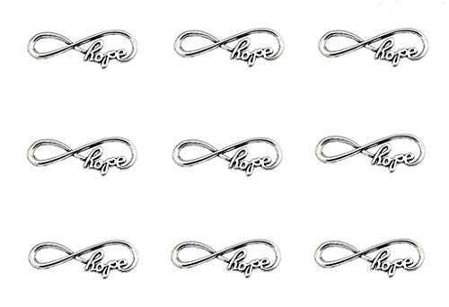 ALIMITOPIA 40pcs Infinity Hope Symbol Connectors Charms Pendants for DIY Necklace Bracelet Jewelry Making Accessories(Antique Silver) - color: Infinity Hope Symbol - Antique Silver
