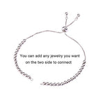 DanLingJewelry 10pcs Adjustable Slider Bracelet Slider Extender Chains Friendship Bracelets with Round Beads for Jewelry Making DIY 9 Inches(246mm) PP - color: StyleⅧ-10 pcs-Platinum