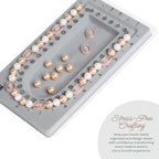 The Beadsmith Mini Bead Board, Grey Flocked, 16” U-Shaped Channel, 4 x 6.75 inches, Design Boards for Creating Bracelets, Necklaces and Other Jewelry - size: 16" - 1 Channel