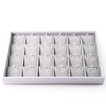 Oirlv Velvet Stackable Jewelry Trays Pendant Display Organizer Storage Tray (24 Grids Pendant) - size: 24 Grids Pendant