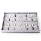 Oirlv Velvet Stackable Jewelry Trays Pendant Display Organizer Storage Tray (24 Grids Pendant) - size: 24 Grids Pendant