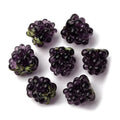 DanLingJewelry 10Pcs 3D Purple Berry Fruit Beads Handmade Lampwork Raspberry Spacer Beads for DIY Jewelry Making Crafts