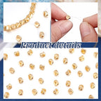PH PandaHall 50PCS 24k Gold Plated Triangle Brass Spacer Beads, 4.5mm Smooth Metal Beads for Summer Bracelet Necklace DIY Crafts, Hole: 1.8mm - color: 24K Gold