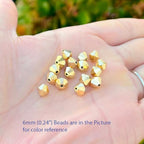 100pcs Authentic Preciosa 3mm (0.12 Inch) Small Faceted Bicone Crystal Loose Beads Gold Aurum (Full-Coat) Compatible with Swarovski Elements Crystals for Jewelry Making Pre-B336 - color: Gold Aurum Full, size: 3mm (0.12 Inch) - 100pcs