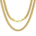 4/6mm Cuban Link Chains for Men - Gold/Silver Plated Stainless Steel Miami Curb Chain Necklace - No Tarnish Hip Hop Mens Jewelry, 18"/20"/22"/24" - color: 6MM Gold Chain, size: 24inch