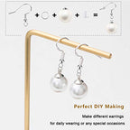 925 Sterling Silver Earring Hooks 150 PCS/75 Pairs,Ear Wires Fish Hooks,500pcs Hypoallergenic Earring Making kit with Jump Rings and Clear Silicone Backs Stoppers (Silver) - color: Silver, size: 500pcs