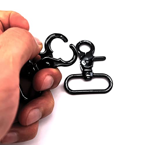1.5 inch Swivel Lobster Clasp Snap Hooks 1 1/2 inch Extra Large Swivel Clips Lobster Clasps Black Swivel Hooks for Purse Handbag Strap Making 10pcs - color: 1.5 inch Swivel Lobster Clasps Black