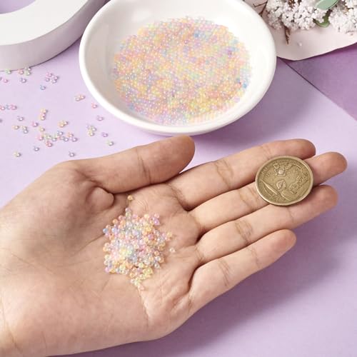 Beadthoven 1998pcs 2mm Luminous Bubble Beads - 9 Colors, No Hole, Glow in The Dark Droplet Balls for Resin Crafts, DIY 3D Nail Arts, Shaker - size: 2mm