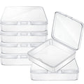 Jetec 6 Pieces Mini Plastic Clear Beads Storage Containers Box for Collecting Small Items, Beads, Jewelry, Business Cards, Game Pieces, Crafts (3.3 x 3.3 x 1.1 Inch) - size: 3.3 x 3.3 x 1.1 Inch