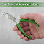 Mini Bent Nose Pliers with Serrated Jaw 4.7 Inches Bent Chain Nose Pliers for Jewelry Making Wire Cutter for Crafting and Repair Working in Tight Spaces - style: Bent Nose Pliers serrated jaws