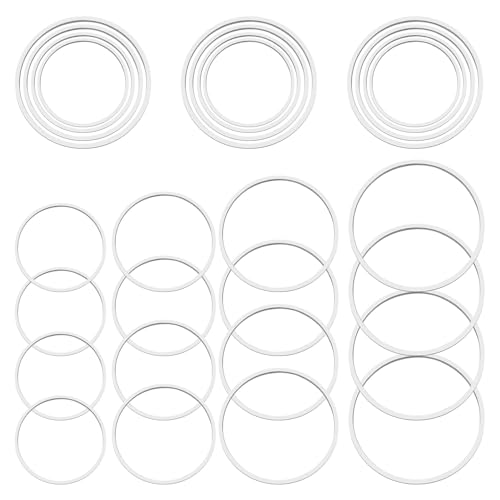 240pcs Earrings Hoop for Jewelry Making, Silver Earrings Beading Hoop Hypoallergenic Round Earring Open Bezels Linking Rings Beading Hoop Earrings for DIY Earring Making Supplies(Silver) - color: 240PCS;Silver;4 Sizes