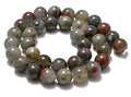 AD Beads Natural Gemstone Smooth Round Loose Beads 15“ 6mm 8mm 10mm (6mm, Africa Bloodstone) - color: Africa Bloodstone, size: 6mm