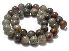 AD Beads Natural Gemstone Smooth Round Loose Beads 15“ 6mm 8mm 10mm (6mm, Africa Bloodstone) - color: Africa Bloodstone, size: 6mm