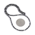 Hematite 4mm Faceted Round Beads Loose Beads 16 Inch for Jewelry Making Beads - color: Hematite