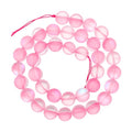 uxcell Matte Crystal Glass Beads 10mm Synthetic Frosted Shining Semi-Precious Round Loose Beads Synthetic Moonstone for Jewelry Making DIY Bracelet, Pink - color: Pink, size: 10mm