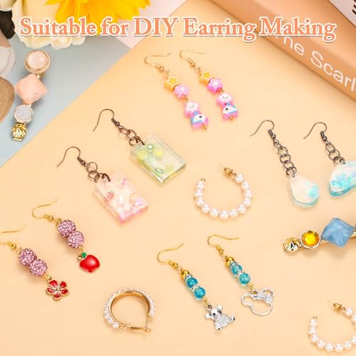 Cridoz 960PCS Earrings Making Supplies Kit with 240PCS Earring Hooks, 420PCS Jump Rings and 300PCS Earring Backs for Earring Making and Repair (Multicolors) - color: Multicolors