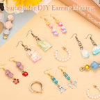 Cridoz 960PCS Earrings Making Supplies Kit with 240PCS Earring Hooks, 420PCS Jump Rings and 300PCS Earring Backs for Earring Making and Repair (Multicolors) - color: Multicolors