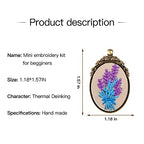 ZOCONE 6 Packs Embroidery Necklace Kits, Embroidery Pendant Kit Mini Cross Stitch Kit with Hoop, Necklace, Pendant, Brooch, Stamped Pattern Cloth, Instructions, etc. Embroidery Kits for Adults - color: 6 Packs-E