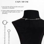 3 Pcs 925 Sterling Silver Extender Chain Set Chain Extenders Jewelry Making Chains DIY Suitable for Women Necklace Bracelet and Anklet Jewelry Extensions
