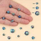 35pcs 10mm Natural Mixed Blue Imperial Jasper Gemstone Beads Energy Healing Crystal Round Loose Stone Beads for Jewelry Making, DIY Bracelets Necklaces - color: Mixed Blue Imperial Jasper, size: 10mm
