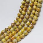 MJDCB 8mm Yellow Imperial Jasper Gemstone Beads Round Loose Stone Bead for Jewelry Making Bracelets Necklaces - color: Yellow Imperial Jasper, size: 8mm