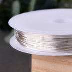 1 Roll 32.8 Feet(10m) 26 Gauge Round Copper Jewelry Bendable Wire Long-Lasting Plated Jewelry Wire Soft Artistic Wires Copper Metal Beading for Jewelry Making Crafts,Silver Color Plated - color: 26 Gauge,Silver Color Plated