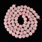 Natural Gemstone Loose Beads Matte Approxi 15.5 inch DIY Bracelet Necklace for Jewelry Making (8mm, Matte Rose Quartz) - color: Matte Rose Quartz, size: 8mm