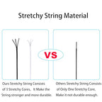 Stretchy String for Bracelets, 3 Rolls 1 mm 495 Feet Sturdy Elastic String Cord for Jewelry Making, Necklaces, Beading and Crafts (1.0mm (Black&Wihte&Rainbow)) - size: 1.0mm (Black&Wihte&Rainbow)