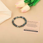 AD Beads Handmade Gemstone Stretch Elastic Bracelet Crystal Healing Reiki Nature's Beauty and Spiritual Essence Unisex - color: African Bloodstone (Strengthen the Body), size: 10mm