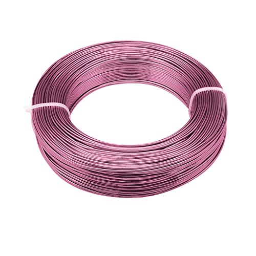 3mm Aluminum Craft Wire, 50 Feet 9 Gauge Bendable Anodized Metal Wire for Sculpting, Jewelry Making, Armature Making, Wire Weaving and Wrapping - size: 3mm, style: Pink