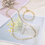 20 Pcs Chain Necklace Bracelets Kit, 18K Gold Paperclip Chain, Including 18 Inch Necklace & 6.5 Inch Charm Bracelet with Lobster Clasps, Perfect for Women DIY Jewelry Making - color: 20 PCS 18K Gold