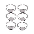 EXCEART Y Shape Bracelet Bottom Holder Round Plate 1.96In Diy Jewelry Making Beading Tray Craft Tool for Wrist Chain Display Set of 6 - color: Silver, size: 5*2cm