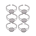 EXCEART Y Shape Bracelet Bottom Holder Round Plate 1.96In Diy Jewelry Making Beading Tray Craft Tool for Wrist Chain Display Set of 6 - color: Silver, size: 5*2cm