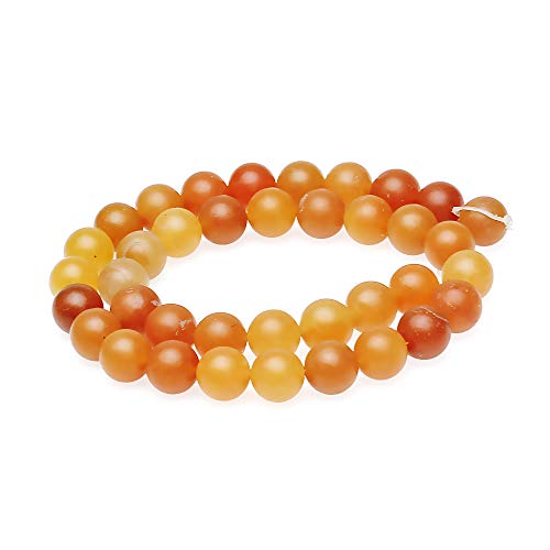 MJDCB Natural Round Matte Frosted Red Aventurine Loose Beads are Used in Jewelry Design to Make Bracelets and Necklaces (10mm) - color: Matte Red Aventurine, size: 10mm
