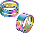 Hicarer 2 Pieces Jump Ring Opening Tools Opening Stainless Steel Jump Split Ring Opener Circle Tool for Jewelry Makers Craft Projects Supplies(Dazzling Color) - color: Dazzling Color