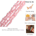 XIANNVXI Rose Quartz Beads, Natural Chip Stone Beads 400Pcs Crystal Bead 5-8mm Irregular Healing Crystal Loose Rocks for DIY Jewelry Making - color: A-Rose Quartz